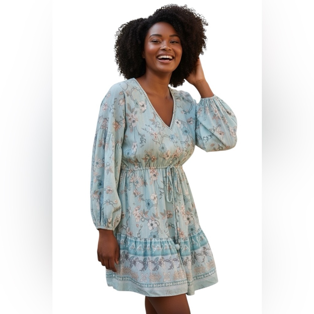 Starling Rene boho chic bohemian cottage core floral romantic shirt